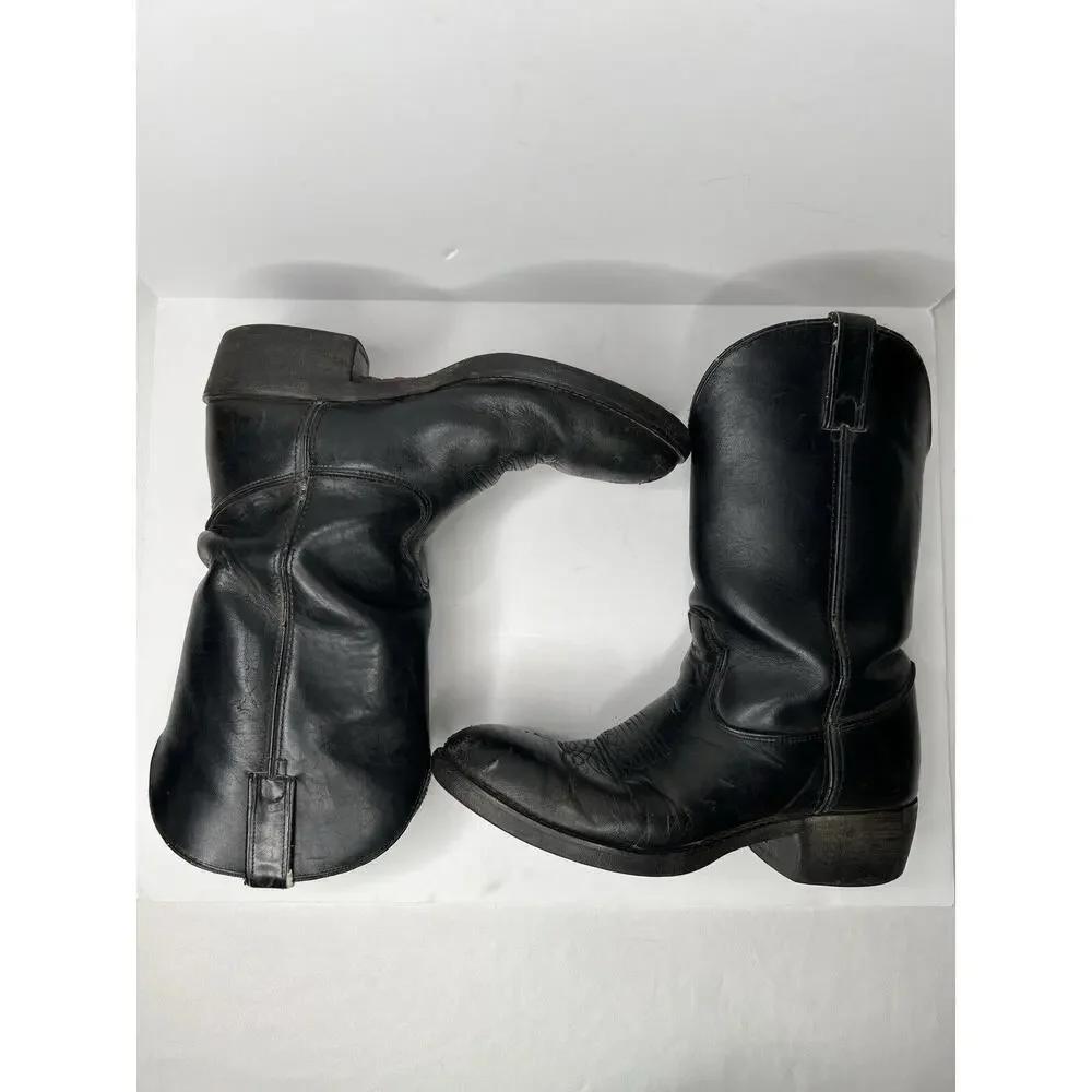 Vintage Durango Men's Western Black Leather Cowboy Boots Western Size 7.5